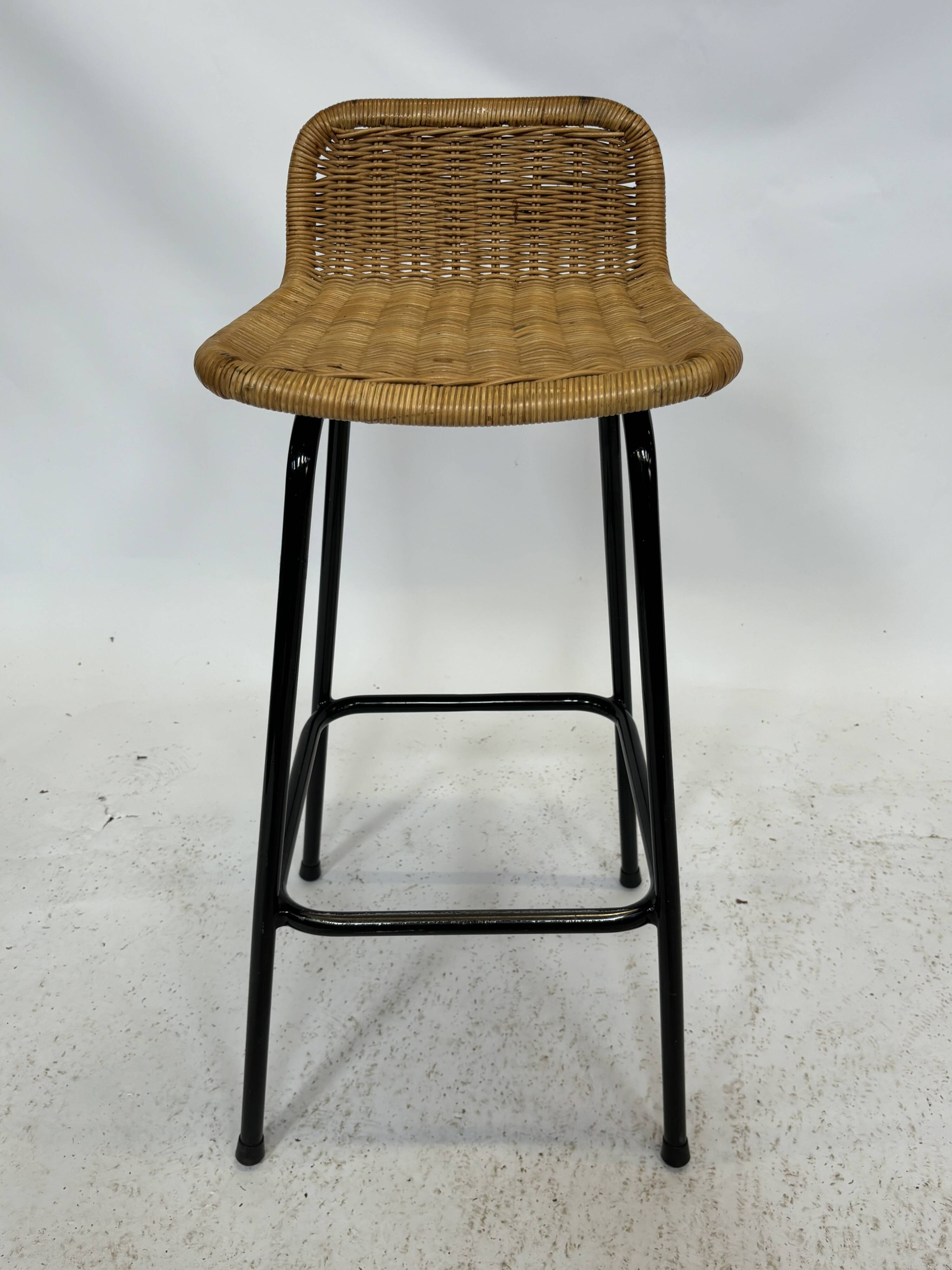 Tabouret de bar vintage Dirk van Sliedregt Rohe Noordwolde 1960 Pays-Bas