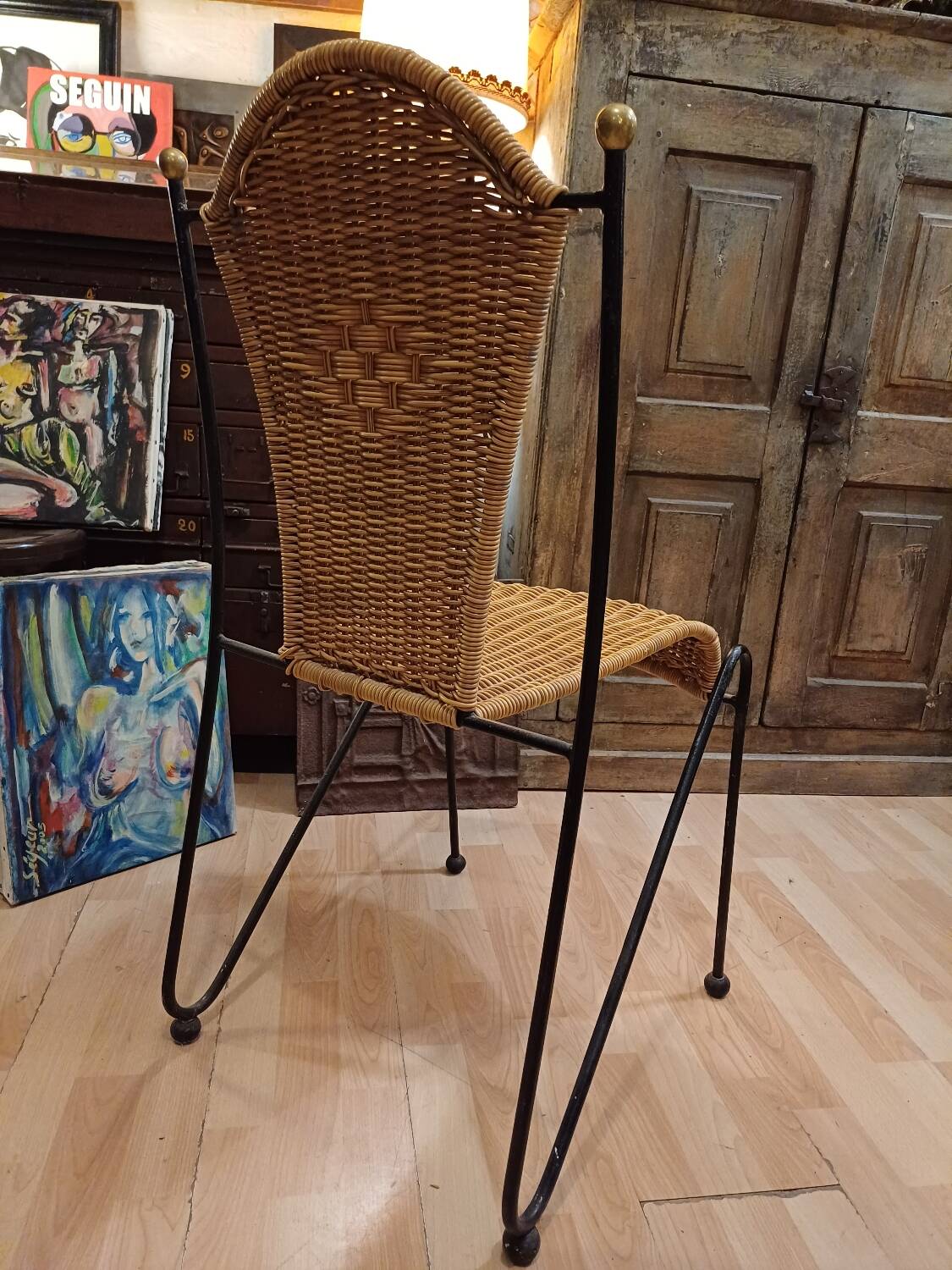 A chair by designer Frédéric Weinberg USA 1960, 70