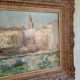 Tableau de raymond vernet  " clocher de  la  baie  de  saint  tropez "