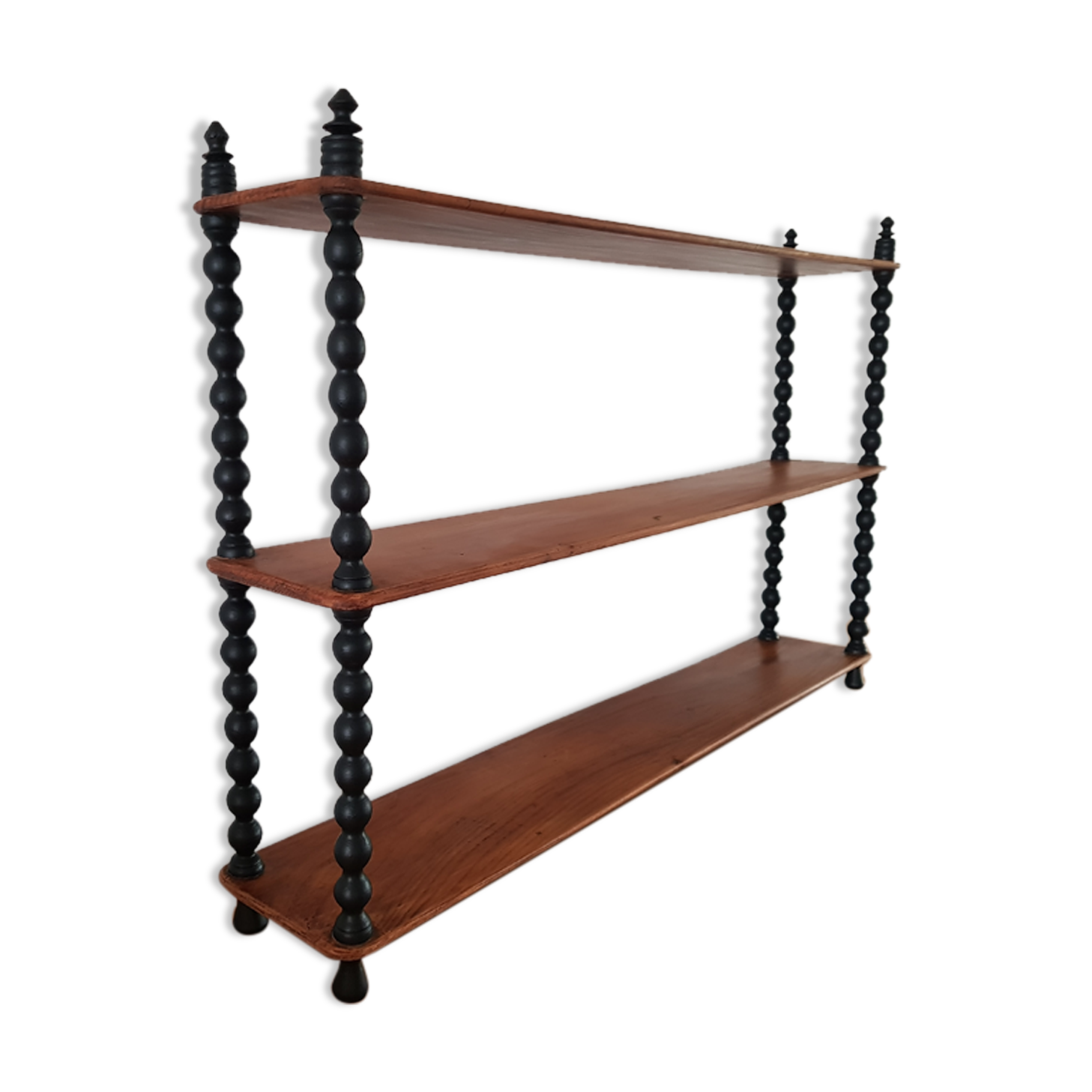 Wooden coil shelf turned