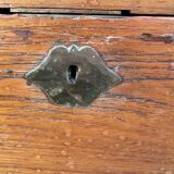 Antique camphor chest made of camphor wood and brass