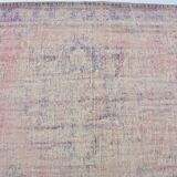 Vintage Pink Floral Wool Carpet sku 3210