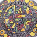 Flat fat lava, ethnic decor, West Germany, signed