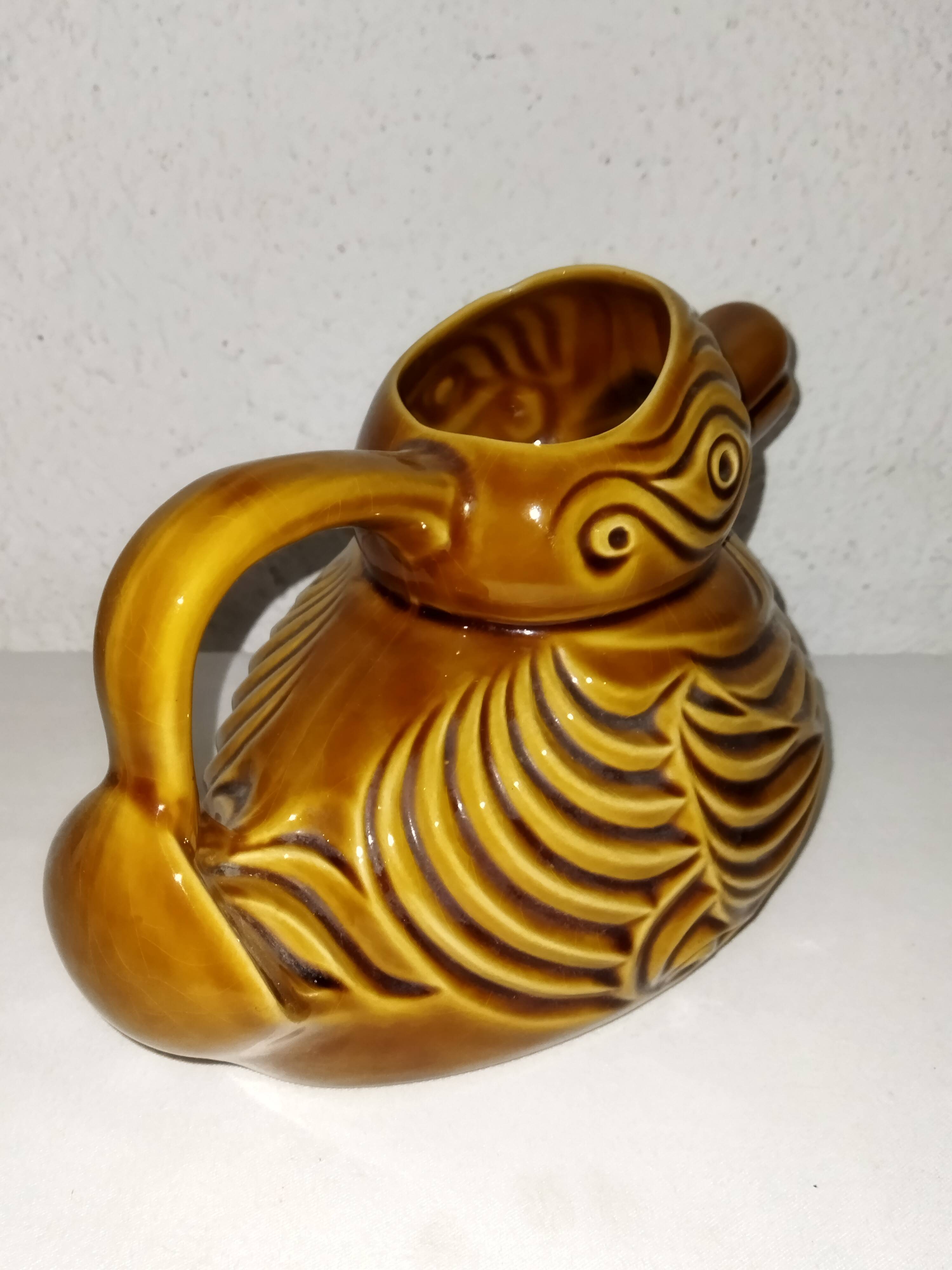 Vintage zoomorphic table pitcher sarreguemines