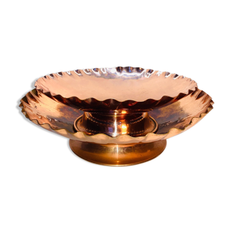 French-made flamboyant copper cups