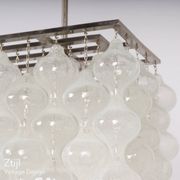 Lampe suspendue Tulipan avec 162 éléments en verre, Autriche années 1960 | Objet unique