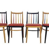 Dining Table and 4 chairs, 1970s, Set of 5