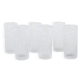 Set of six glasses, Italian design, 1970s, made in Italy