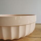Salad bowl in pink faience Digoin