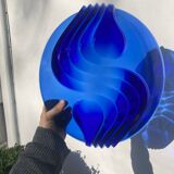 Designer blue glass dish