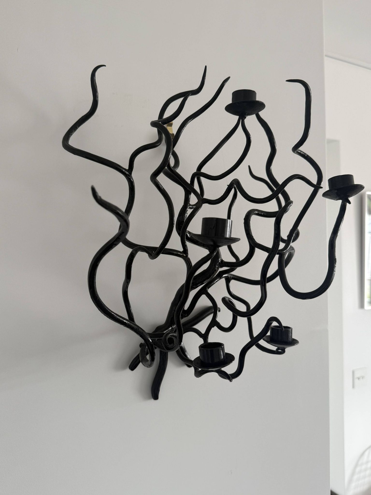 Applique bougeoir brutaliste 1970