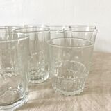 Mismatched vintage water glasses