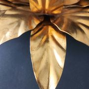 Hollywood Regency Florentine Flower-Shaped Gilt Flush Mount Hans Kögl Italy