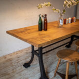 Industrial table oak