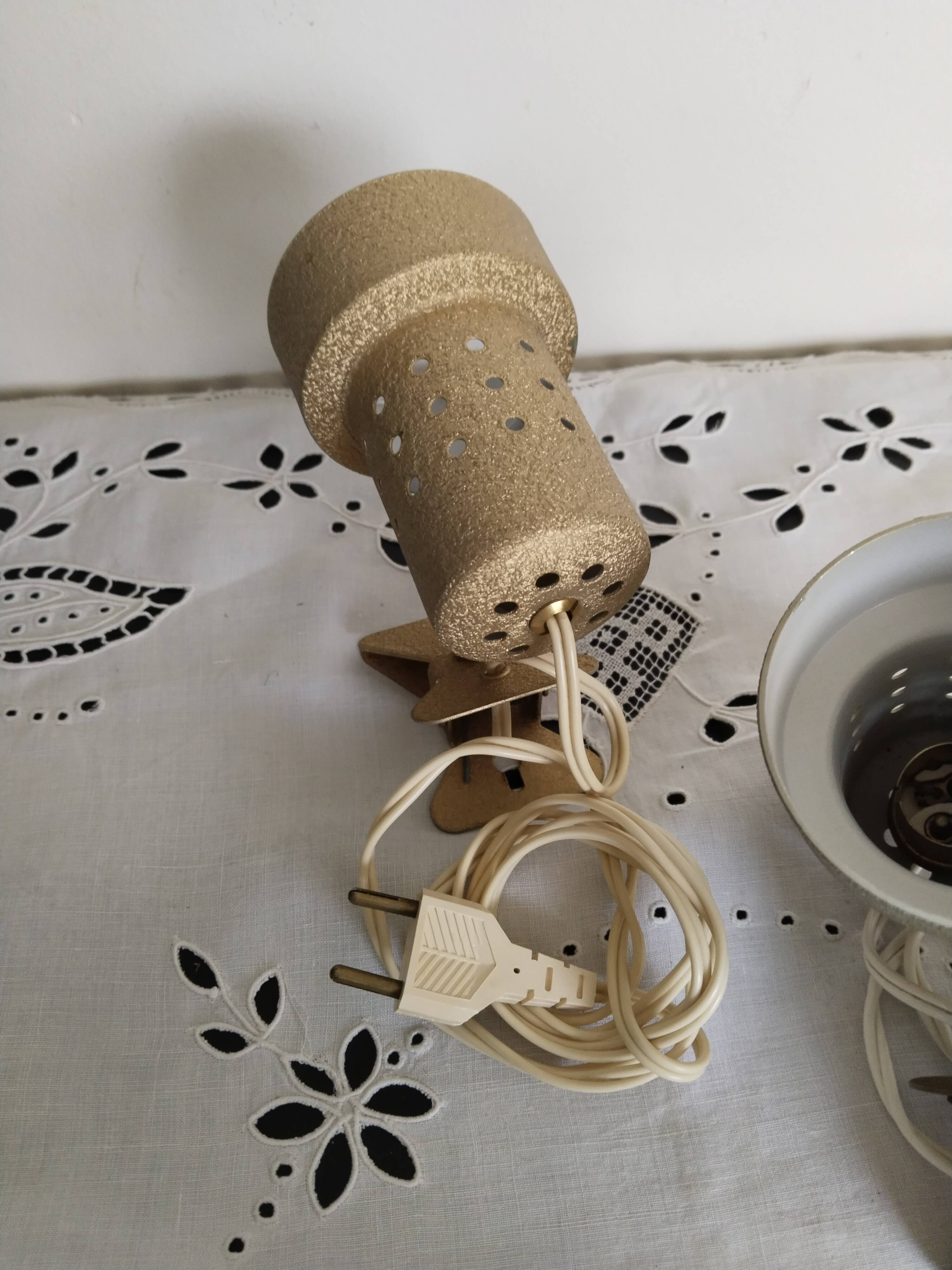 Gold clip spotlights, 1950s