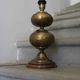 Vintage brass double globe lamp
