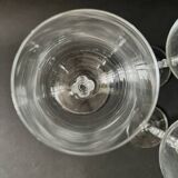 set of 8 genuine crystal wine glasses with Venetian beads