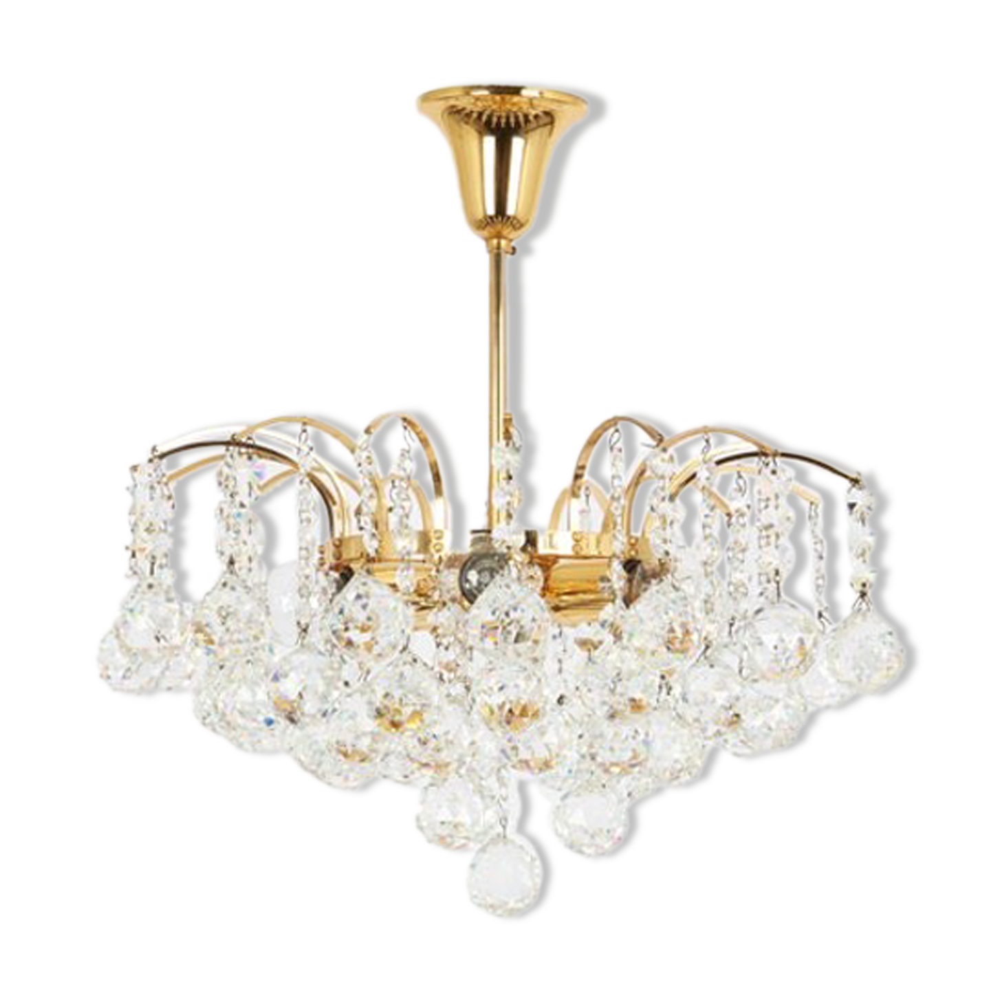 Chandelier with crystal balls 1970s