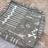Handmade Berber Kilim Pouf, Floor Cushion