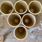 Set of 6 stoneware mazagrans