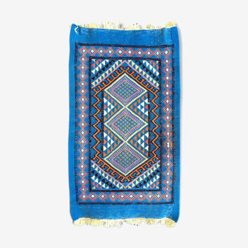 Tapis Kairouan laine brodé 84,5x51,5cm