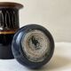 Night blue glazed ceramic vase, signed, circa 1950.