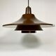 Suspension in chocolate lacquered aluminium produced in Denmark, Scandinavian design 1970-1980