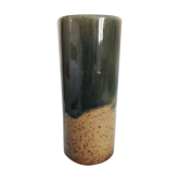 Signed sandstone roll vase