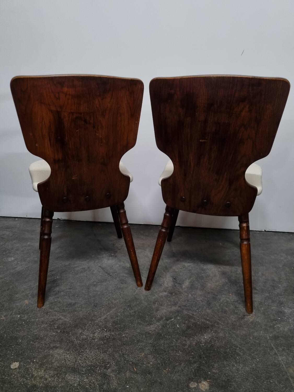 Pair of vintage wooden chairs