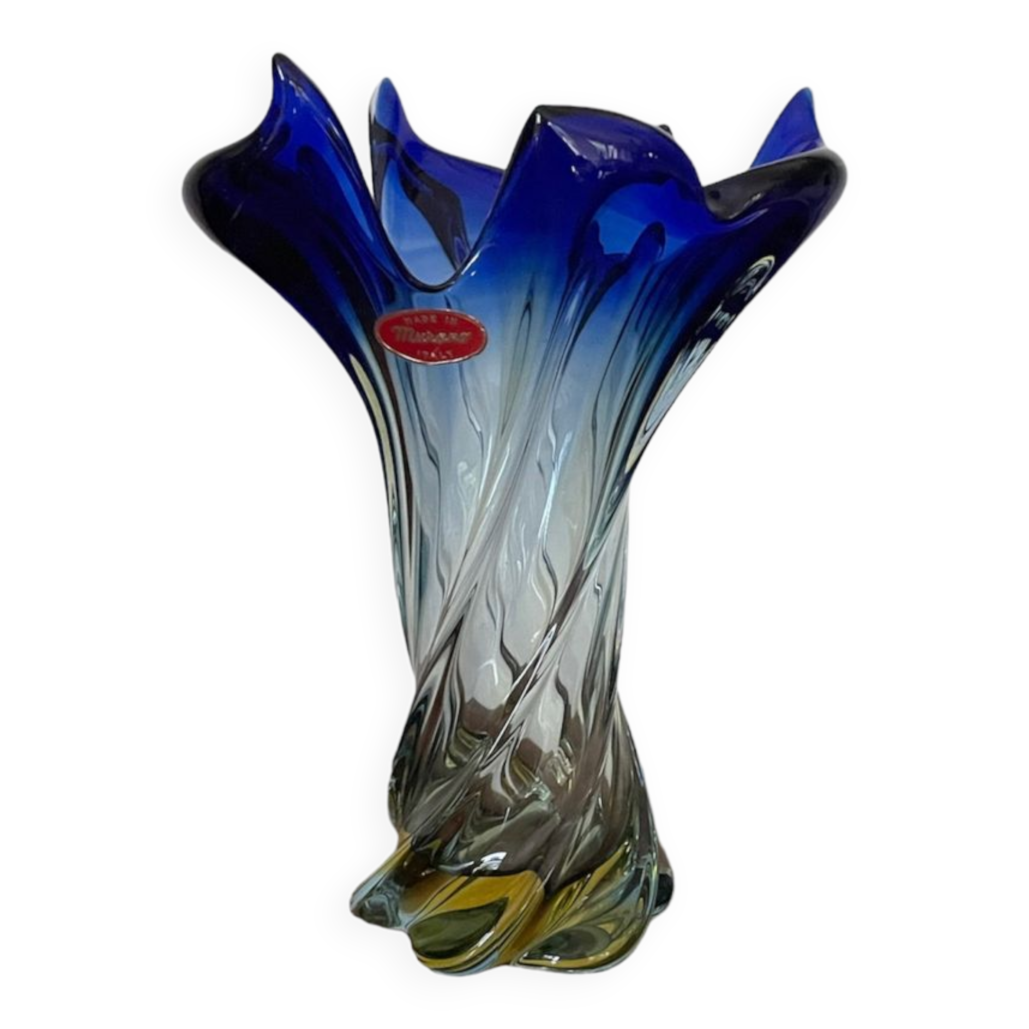 Vintage Murano twisted vase