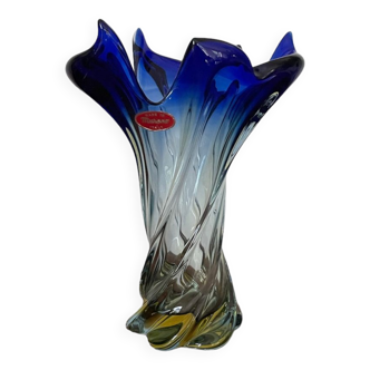 Vintage Murano twisted vase