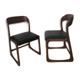 Pair of baumann model sled or sledge chairs year 60