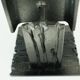 Mid century modern brutalist design iron candle holder