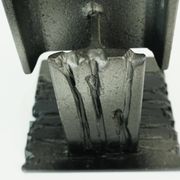 Mid century modern brutalist design iron candle holder