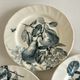 Set of 6 plates Creil Montereau Pomona iron earth early 20th