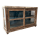 glazed teak buffet with original patina