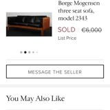 Sofa “2343” by Borge Mogensen for Fredericia , Denmark 1960’s