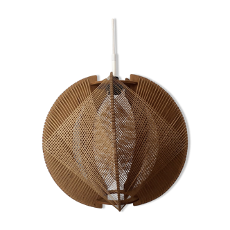 Suspension en bois et fils tissés 1960