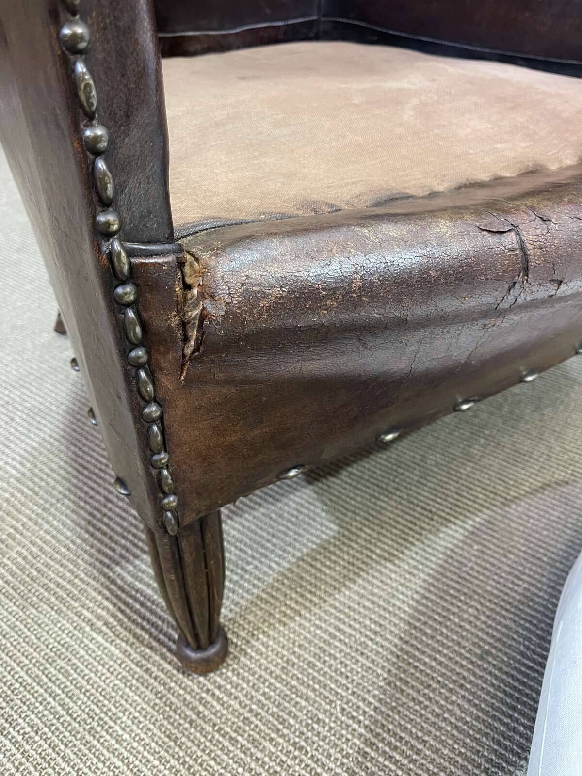 Art Deco period club lounge in leather and fabric seating