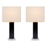 Paire de lampes en verre et céramique Simon Pearce