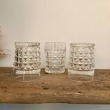 6 vintage whisky glasses