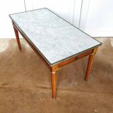 Louis XVI-style white marble coffee table
