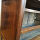 Jumping chest of drawers with 3 drawers in solid walnut, Restoration style.