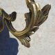 Appliques murales en bronze, abat-jour en soie, la paire