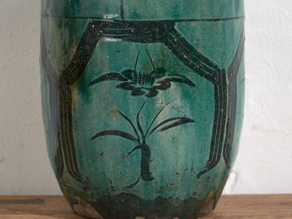 Antique green jade vase (circa 1820) #29