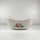 Square salad bowl, lantern model by KG Lunéville, rose pattern.