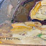 Tableau signé Louis PASTOUR 1876-1948 Vue du pont de Sospel (Provence)