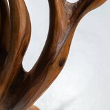 Handmade floorsculpture in burl wood