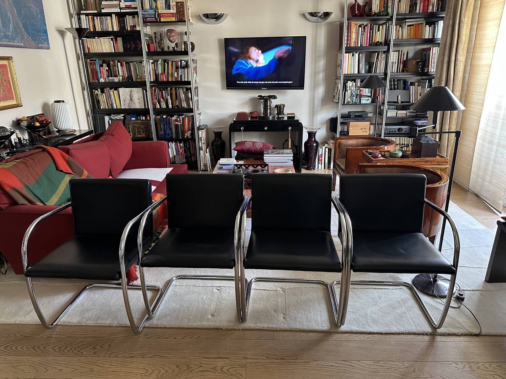 Set of 4 chairs by mies van der rohe