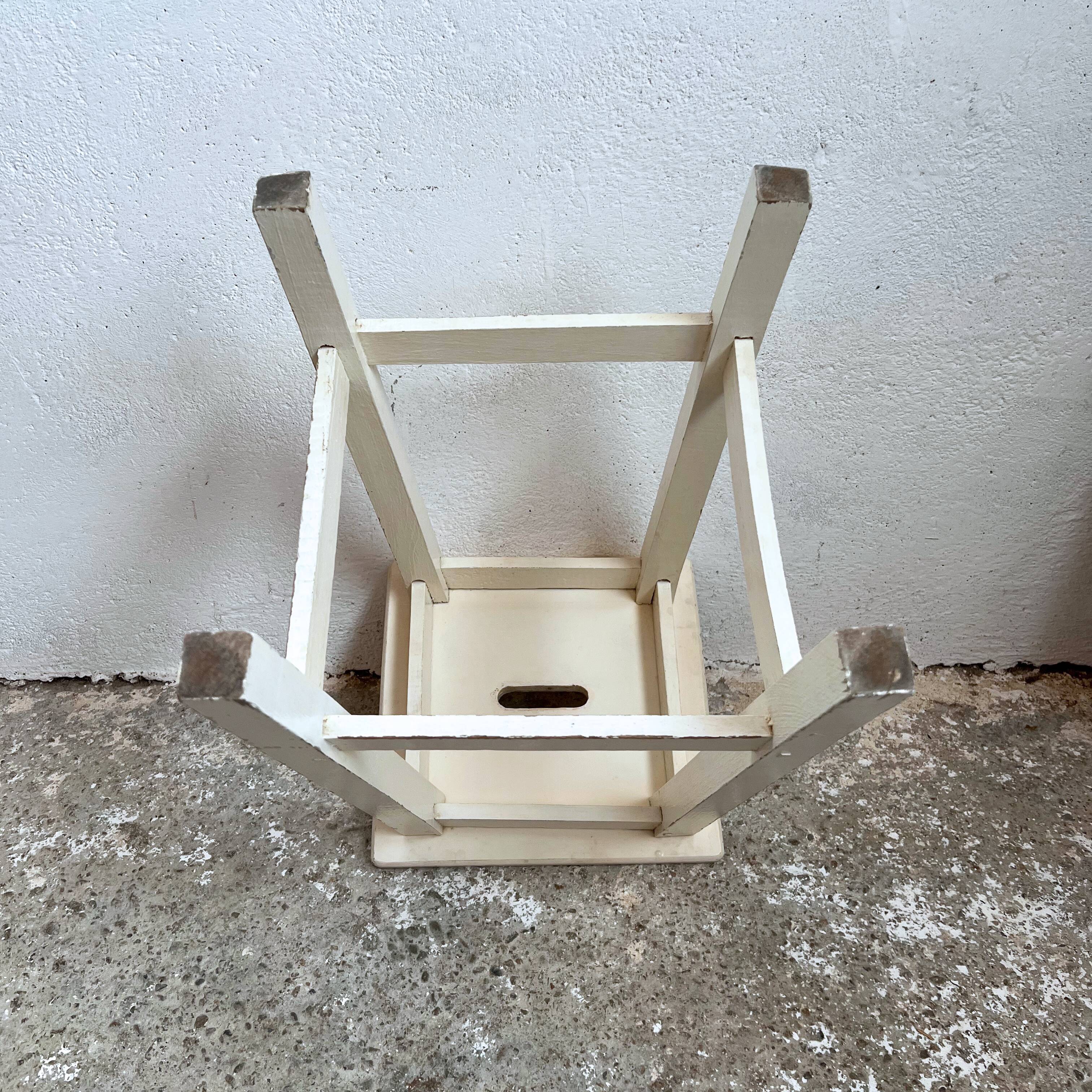 Wooden workshop stool